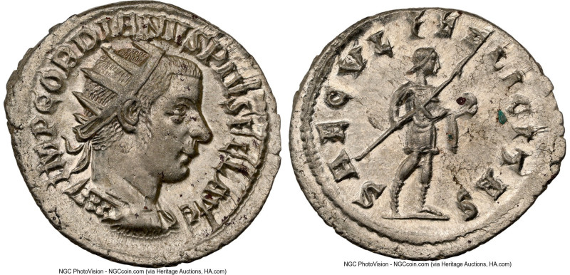 Gordian III (AD 238-244). AR antoninianus (24mm, 4.11 gm, 12h). NGC MS 5/5 - 4/5...