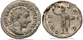 Gordian III (AD 238-244). AR antoninianus (23mm, 4.71 gm, 7h). NGC MS 5/5 - 3/5. Antioch, ca. 242-244 AD. IMP GORDIANVS PIVS FEL AVG, radiate, draped,...