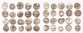 ANCIENT LOTS. Celtic. Gaul. Ca. mid 1st century BC. Lot of twenty (20) AR quinarii. VG-VF. Includes: Twenty AR quinarii, various types and tribes. SOL...