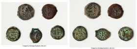 ANCIENT LOTS. Judea. Lot of five (5) AE prutahs. VG-Fine. Includes: Five AE prutahs, various rulers and types. SOLD AS IS, NO RETURNS. HID09801242017 ...