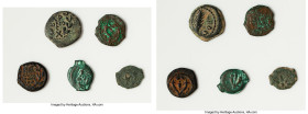 ANCIENT LOTS. Judaea. Lot of five (5) AE prutahs. AG-VG. Includes: Five AE prutahs, various rulers and types. SOLD AS IS, NO RETURNS. HID09801242017 ©...