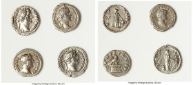 ANCIENT LOTS. Roman Imperial. Antoninus Pius (AD 138-161). Lot of four (4) AR denarii. Choice Fine-Choice VF. Includes: Four AR denarii of Antoninus P...