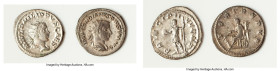 ANCIENT LOTS. Roman Imperial. Lot of two (2) AR antoniniani. Choice Fine. Includes: Two AR antoniniani, different emperors and types. SOLD AS IS, NO R...