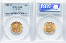 Victoria gold "Jubilee Head" Sovereign 1888-M MS62 PCGS, Melbourne mint, KM10. HID09801242017 © 2024 Heritage Auctions | All Rights Reserved