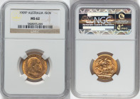 Edward VII gold Sovereign 1909-P MS62 NGC, KM15. HID09801242017 © 2024 Heritage Auctions | All Rights Reserved