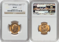 George V gold Sovereign 1927-P MS63 NGC, KM29. HID09801242017 © 2024 Heritage Auctions | All Rights Reserved