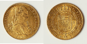 Charles IV gold 8 Escudos 1807 Mo-TH XF (Obverse Scratches), Mexico City mint, KM159, Cal-1653. 36.7mm. 27.0gm. HID09801242017 © 2024 Heritage Auction...