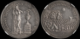 GREECE: Silver commemorative medal (1823) for the death of General Markos Botsaris, hero of the Greek War of Independence who died in the battle of Ka...
