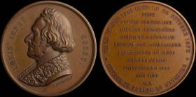 GREECE: SWITZERLAND: Bronze commemorative medal for Louis Andre Gosse (1791-1873), doctor and member of the Geneva Philhellenic Committee. Bust of Lou...