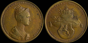 CZECH REPUBLIC: Bronze commemorative medal for the coronation of Empress Maria-Anna-Augusta and emperor Ferdinand I as queen and king of Bohemia in Pr...