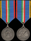 ITALY: 9th Army silver (0,800) commemorative medal for the Campaign against Greece and Yugoslavia (1940-1941). With full original ribbon. Extremely Fi...