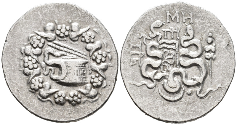 MYSIA.Pergamon. Cistophoric Tetradrachm (AR, 27 mm, 12.33 g), c. 85–76 BC.

 C...