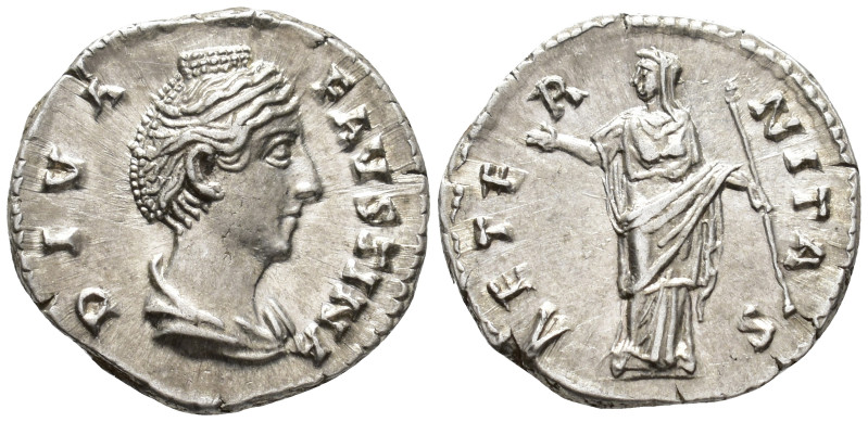 Diva Faustina Senior (died AD 140/1). Denarius (AR, 19 mm, 3.36 g), Rome mint, c...