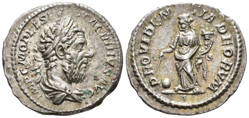 Macrinus (AD 217–218). Denarius (AR, 20 mm, 3.29 g), Rome mint, 218.

 IMP C M...