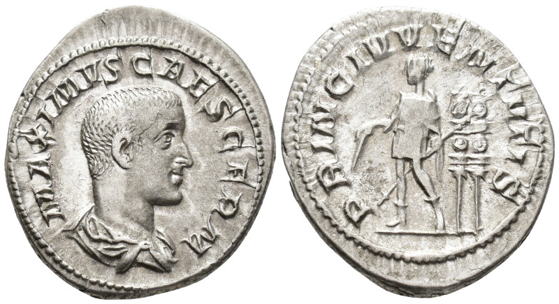 Maximus, Caesar (AD 235/6–238). Denarius (AR, 21 mm, 3.33 g), Rome mint, 236–238...