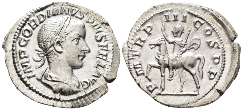 Gordian III, Augustus (AD 238–244). Denarius (AR, 22 mm, 2.84 g), Rome mint, 240...