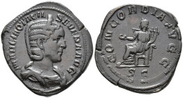 Otacilia Severa, Augusta (AD 244–249). Sestertius (AE, 33 mm, 20.72 g), Rome mint, 247–248.

 MARCIA OTACIL SEVERA AVG Diademed and draped bust of O...