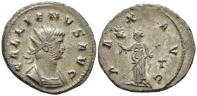 Gallienus (AD 253–268). Antoninianus (Billon, 22 mm, 3.92 g), Rome mint, 260–261.

 GALLIENVS AVG Radiate and cuirassed bust of Gallienus right, see...