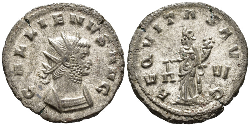 Gallienus (AD 253–268). Antoninianus (Billon, 22 mm, 4.10 g), Rome mint, 262.
...
