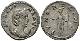 Salonina, Augusta (AD 254–268). Antoninianus (Billon, 21 mm, 3.02 g), Rome mint, 253–257.

 SALONINA AVG Diademed and draped bust of Salonina right,...