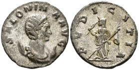 Salonina, Augusta (AD 254–268). Antoninianus (Billon, 21 mm, 3.20 g), Rome mint, 262.

 SALONINA AVG Diademed and draped bust of Salonina right, see...