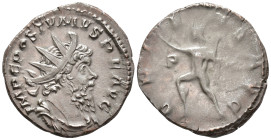 Postumus (AD 260–269). Antoninianus (AR, 20 mm, 3.31 g), Cologne mint, 266–267.

 IMP C POSTVMVS P F AVG Radiate, draped and cuirassed bust of Postu...