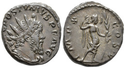 Postumus (AD 260–269). Antoninianus (AE, 19 mm, 4.63 g), Cologne mint, 269.

 IMP C POSTVMVS P F AVG Radiate, draped and cuirassed bust of Postumus ...