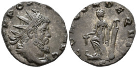 Postumus (AD 260–269). Antoninianus (AE, 19 mm, 2.50 g), Mediolanum mint, struck under Aureolus, 268.

 IMP POSTVMVS AVG Radiate, draped and cuirass...