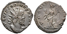 Victorinus (AD 269–271). Antoninianus (AE, 20 mm, 2.70 g), Cologne mint, 271.

 IMP C VICTORINVS P F AVG Radiate and cuirassed bust of Victorinus ri...