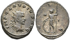 Claudius II Gothicus (AD 268–270). Antoninianus (AE, 22 mm, 3.88 g), Siscia mint, 269.

 IMP CLAVDIVS AVG Radiate, draped and cuirassed bust of Clau...