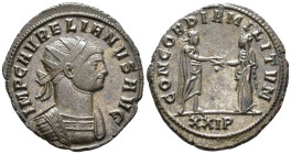 Aurelian (AD 270–275). Antoninianus (AE, 23 mm, 3.78 g), Siscia mint, 274–275.

 IMP C AVRELIANVS AVG Radiate and cuirassed bust of Aurelian right, ...