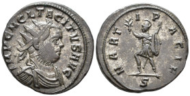 Tacitus (AD 275–276). Antoninianus (AE, 22 mm, 4.58 g), Ticinum mint, 275.

 IMP C M CL TACITVS AVG Radiate, draped and cuirassed bust of Tacitus ri...