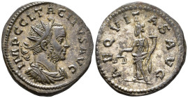 Tacitus (AD 275–276). Antoninianus (AE, 23 mm, 4.26 g), Lugdunum mint, 275.

 IMP C CL TACITVS AVG Radiate, draped and cuirassed bust of Tacitus rig...