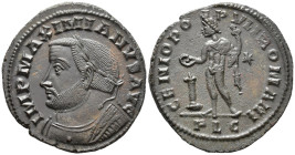 Maximianus, first reign (AD 286–305). Follis (AE, 28 mm, 8.37 g), Lugdunum mint, 304–305.

 IMP MAXIMIANVS AVG Laureate and cuirassed bust of Maximi...