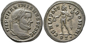 Maximianus, first reign (AD 286–305). Follis (AE, 29 mm, 10.85 g), Ticinum mint, c. 298–299.

 IMP C MAXIMIANVS P F AVG Laureate head of Maximianus ...