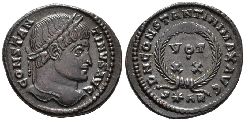 Constantine I (AD 307/310–337). Follis (AE, 20 mm, 3.38 g), Arelate mint, 322–32...