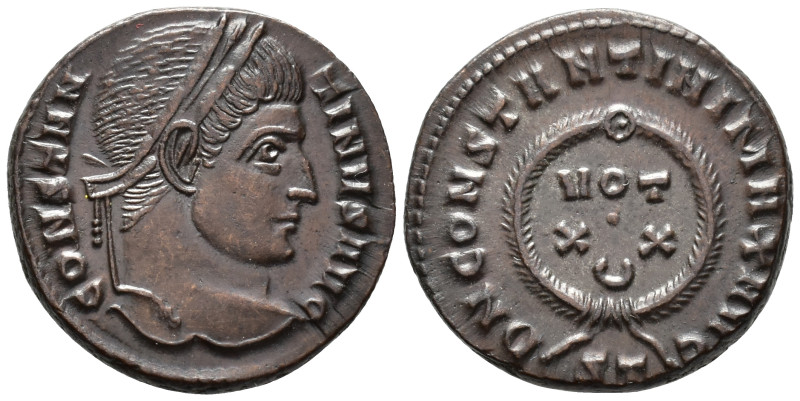 Constantine I (AD 307/310–337). Follis (AE, 18 mm, 3.27 g), Ticinum mint, 322–32...