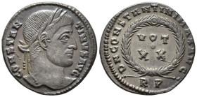 Constantine I (AD 307/310–337). Follis (AE, 19 mm, 3.00 g), Rome mint, 321.

 CONSTANTINVS AVG Laureate head of Constantine right / D N CONSTANTINI ...