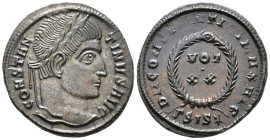 Constantine I (AD 307/310–337). Follis (AE, 19 mm, 2.94 g), Siscia mint, 320–321.

 CONSTANTINVS AVG Laureate head of Constantine right / D N CONSTA...