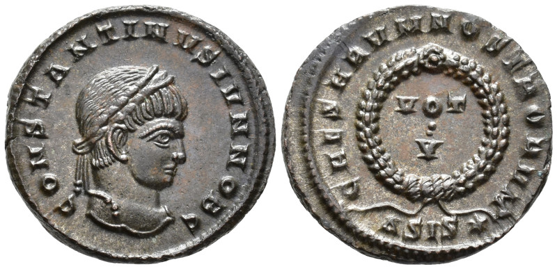 Constantine II, Caesar (AD 317–337). Follis (AE, 19 mm, 2.98 g), Siscia mint, 32...