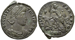 Constantius II, Augustus (AD 337–361). Maiorina (AE, 23 mm, 5.41 g), Antioch mint, 350–355.

 D N CONSTANTIVS P F AVG Pearl-diademed, draped and cui...