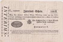 100 Gulden 1816, Interims-Schein, Formulare, Richter W22

aUNC