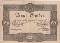 5 Gulden 1833, 3rd issue Privileged National Bank, Pick A68

VG