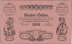 100 Gulden 1841, 4th issue Privileged National Bank, Formulare, Pick A73b

aUNC