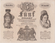 5 Gulden 1847, 5th issue Privileged National Bank, Pick A75

VF