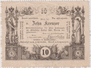 10 krejcar 1860, Coin Note, perforated edge, Pick A93b

aUNC