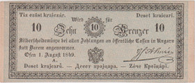 10 krejcar 1849, Ofen, Coin Note, Pick not listed

UNC