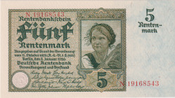 5 Rentenmark 1926, series N, 8-digit serial number, BKK D13b, Hej D132

UNC