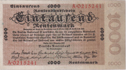 1000 Rentenmark 1923, series A, BKK D19, Hej D19

VF