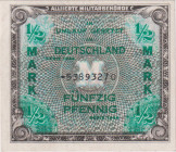 1/2 Marka 1944, printed by SSSR, 8 digit serial number, with dash, without "F", BKK AM1c, Hej AM1c

aUNC